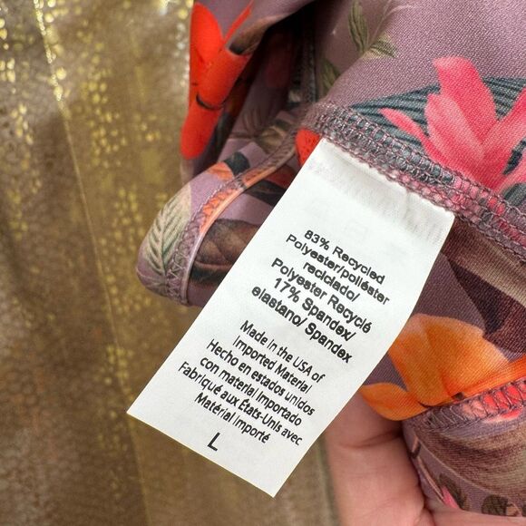 Beyond Yoga Silverberry Bloom Luxe Floral Sports Bra Large NWT - Picture 5 of 8